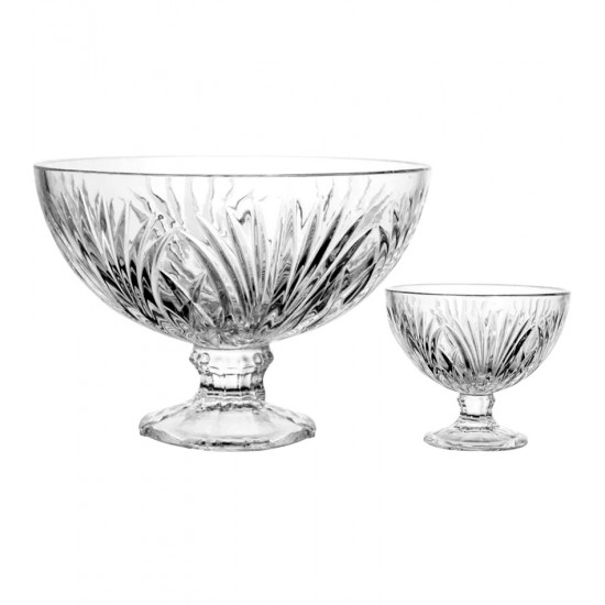 Jogo 7 Peças Para Sobremesa Dernier Em Vidro